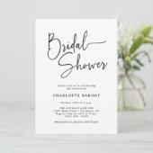 シンプルスクリプトブライダルシャワー 招待状 (スタンド正面)