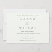 シンプルスクリプトブラック&ホワイトカップルシャワー招待状 サンキューカード (正面)