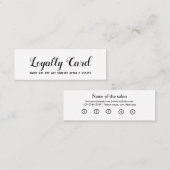 シンプルスクリプトミニマルを使用してテキストロイヤリティカードを追加 ロイヤリティカード (正面/裏面)