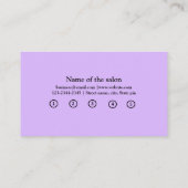 シンプルスクリプトミニマルを使用してテキストロイヤリティカードを追加 ロイヤリティカード (裏面)