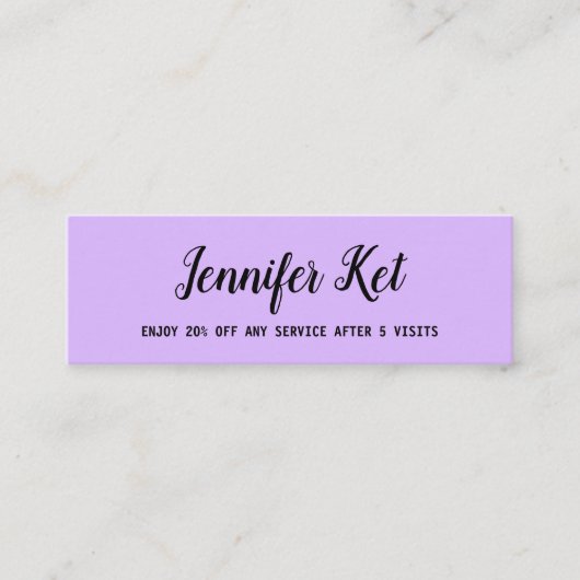 シンプルスクリプトミニマルを使用してテキストロイヤリティカードを追加 ロイヤリティカード (正面)