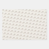 シンプルスクリプトメリークリスマスボホワイルドフラワー ラッピングペーパーシート (正面2)