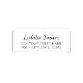 シンプルスクリプトモダン差出人住所 セルフインキングスタンプ (デザイン)