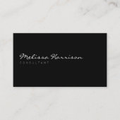 シンプルスクリプト名プロフェッショナル黒 名刺 (正面)