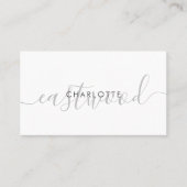 シンプルスクリプト名モノグラム通話カード 名刺 (正面)