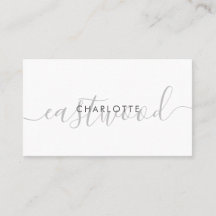 シンプルスクリプト名モノグラム通話カード