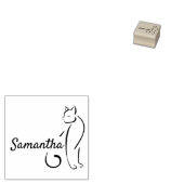 シンプルスクリプト名Cat ラバースタンプ (押印)