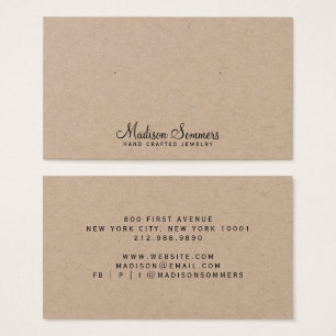 シンプルスクリプト名Kraftイヤリング表示カード