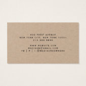 シンプルスクリプト名Kraftイヤリング表示カード (裏面)