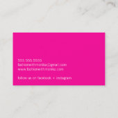 シンプルスクリプト型スタイリッシュトレンディーエコクラフトピンク 名刺 (裏面)