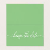 シンプルスクリプト日付カードの変更 名刺 (外部フラット)