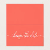 シンプルスクリプト日付カードの変更 名刺 (外部フラット)