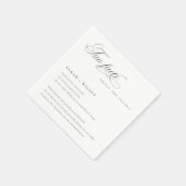 シンプルスクリプト白黒の結婚おもしろいファクト スタンダードカクテルナプキン (角)