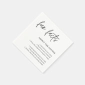 シンプルスクリプト白黒の結婚おもしろいファクト スタンダードカクテルナプキン (角)