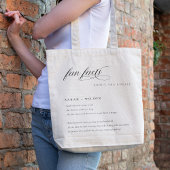 シンプルスクリプト白黒の結婚おもしろいファクト トートバッグ