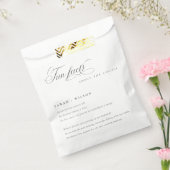 シンプルスクリプト白黒の結婚おもしろいファクト フェイバーバッグ (封をした状態)