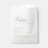 シンプルスクリプト白黒の結婚おもしろいファクト フェイバーバッグ (正面)