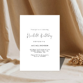 シンプルスクリプト第90回誕生日招待状 招待状