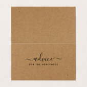 シンプルスクリプト素朴国クラフトアドバイスカード 名刺 (外部フラット)