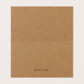 シンプルスクリプト素朴国クラフトアドバイスカード 名刺 (内部フラット)