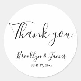 シンプルスクリプト結婚式用シールラウンド ラウンドシール