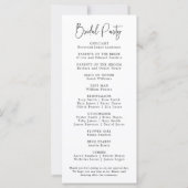 シンプルスクリプト結婚式 プログラム (裏面)