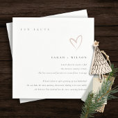 シンプルスクリプト赤面ハート結婚のおもしろいファクト スタンダードカクテルナプキン