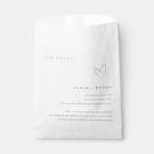 シンプルスクリプト赤面ハート結婚のおもしろいファクト フェイバーバッグ (正面)