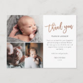 シンプルスクリプト3 フォトコラージュ ベイビーサンキュー ポストカード (正面)