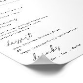 シンプルスクリプト オーケージョン ダイニングメニュー ポスター (角)