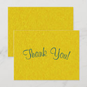 シンプルスクリプト – ゴールデンパピルスサンキューカード ポストカード (正面/裏面)