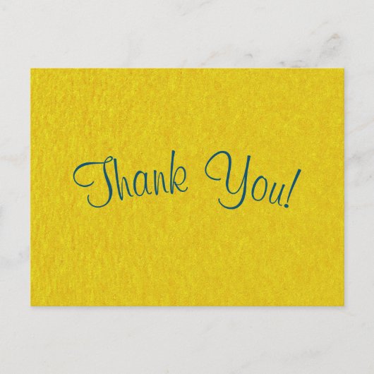 シンプルスクリプト – ゴールデンパピルスサンキューカード ポストカード (正面)
