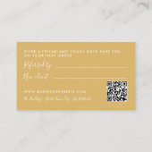 シンプルスクリプト – ホワイト&金ゴールド – 紹介カード エンクロージャーカード (裏面)