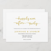 シンプルスクリプト |披露宴結婚式招待状 招待状 (正面/裏面)