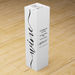 シンプルスクリプト – 白と黒 ワインギフトボックス<br><div class="desc">シンプルScript - White & Black Wine Box By The Business Card Store.</div>
