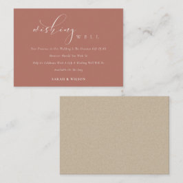 シンプルスクリプトTerracotta Rust'結婚 Wishing Well エンクロージャーカード