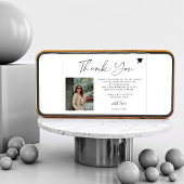 シンプルスクリプミニマルト2写真卒業感謝していあなた 招待状