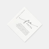 シンプルスクリプモダントおもしろいのファクト結婚ー スタンダードカクテルナプキン (角)