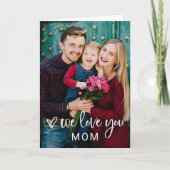 シンプルスクリプモダントと写真 |お母さんのことが大好き カード (正面)