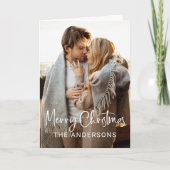 シンプルスクリプモダントと写真 | メリークリスマス シーズンカード (正面)