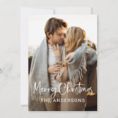 シンプルスクリプモダントと写真 | メリークリスマス シーズンカード (正面)