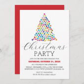 シンプルスクリプモダントのクリスマスパーティー 招待状 (正面/裏面)