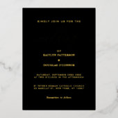 シンプルスクリプ実在トフォイル – 結婚式招待状 箔招待状 (正面)