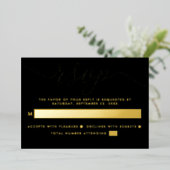 シンプルスクリプ実在ト – フォイル – ウェディングRSVP 箔招待状 (立ち正面)