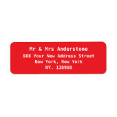 シンプルスクリプ素朴トレッドホリデー差出人住所 ラベル (正面)