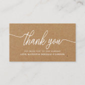 シンプルスクリプ結婚トありがとう エンクロージャーカード (正面)
