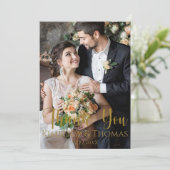 シンプルスクリプ結婚トありがとう カード (スタンド正面)