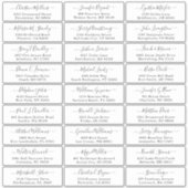 シンプルスクリプ結婚トの住所 シール (正面)