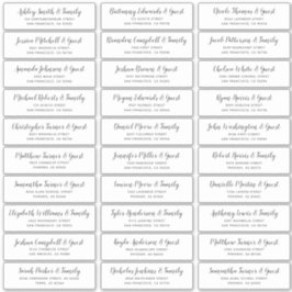 シンプルスクリプ結婚ト名アドレス シール