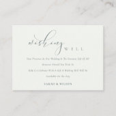 シンプルスクリプ結婚ト白黒 エンクロージャーカード (正面)